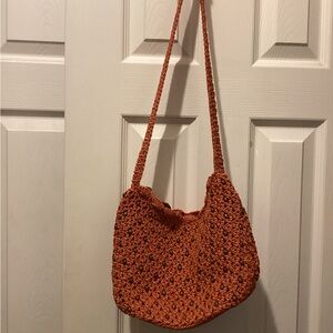 The Sak Orange Crochet Shoulder Bag
